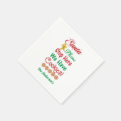 Kerstkerstman Stop hier alsjeblieft met koekjes. Servet (Hoek)