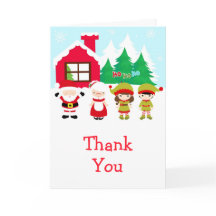 Kerstkerstman, vrouw en ouderen Dank u wel