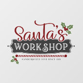 Kerstkerstman-werkshop Raamsticker (Vel)