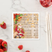  kerstkerstmanen en Victoriaans kerstmanschappen Servet (Insitu)