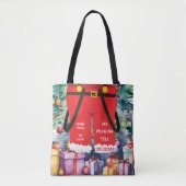 Kerstkerstmanpak Grappig 2025 Vakantie Cadeau Trak Tote Bag (Voorkant)