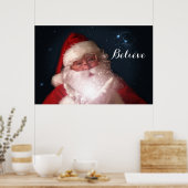 Kerstkerstmis Believe Poster (Keuken)