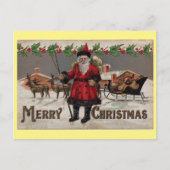 kerstKerstmis en rendierSleigh Feestdagenkaart (Voorkant)