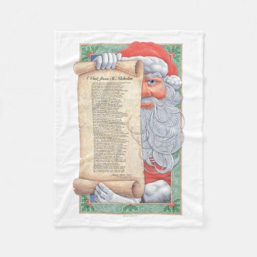 Kerstkerstmis Fleece Deken (Voorkant)