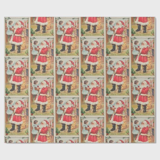 kerstkerstmis met Retro Cadeaupapier (Vlak)