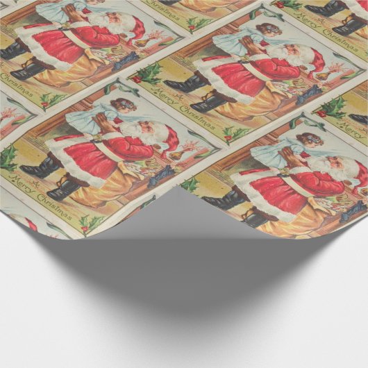 kerstkerstmis met Retro Cadeaupapier (Hoek)