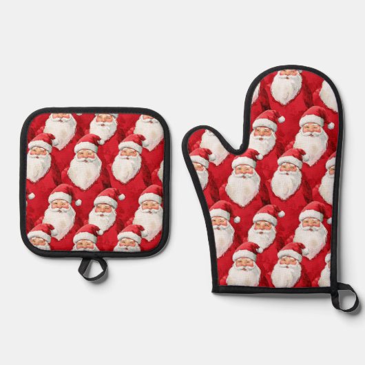 Kerstkerstmis Ovenwant & Pannenlap Set (Voorkant)