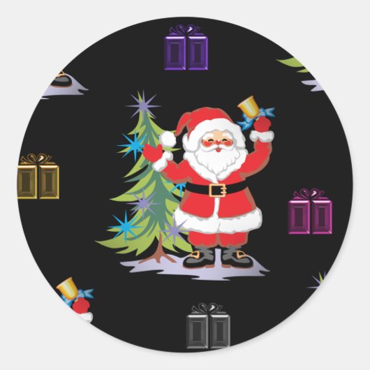 Kerstkerstmis Ronde Sticker (Voorkant)