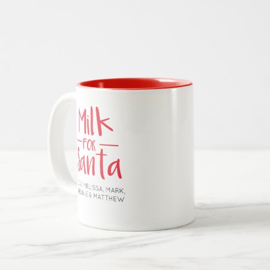 Kerstkerstmis Tweekleurige Koffiemok (Voorkant links)