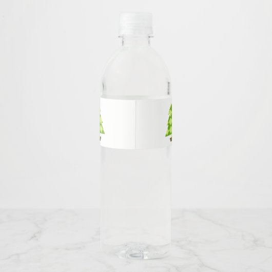 Kerstkerstmis Waterfles Etiket (Achterkant)