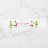 Kerstkerstmis Waterfles Etiket (Enkel label)