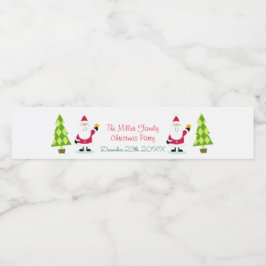 Kerstkerstmis Waterfles Etiket