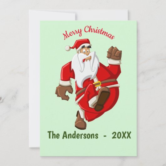 Kerstkerstmonogram Kaart (Voorkant)