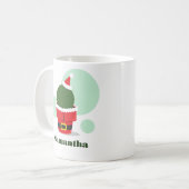 Kerstkerstnaam van Santa Cactus Koffiemok (Voorkant links)