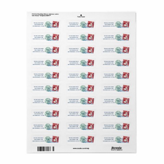 Kerstkerstnamemaand Etiket (Full Sheet)