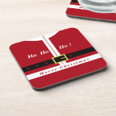 KerstkerstOnderzetter Santa Claus Fun Bier Onderzetter (Linkerzijde)