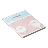 Kerstkerstontwerp voor de kerstkerstman met een ko notitieblok (Schuin)