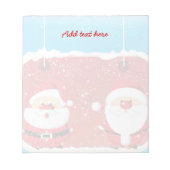 Kerstkerstontwerp voor de kerstkerstman met een ko notitieblok (Voorkant)