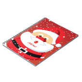 Kerstkerstontwerp voor de kerstkerstman met een ko notitieboek (Linkerzijde)