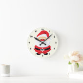 Kerstkerstontwerp voor de kerstkerstman met een ko ronde klok (Huis)