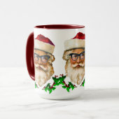 Kerstkerstontwerp voor kerstmis en kerstmis voor k mok (Voorkant links)