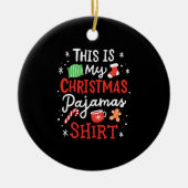 Kerstkerstpajama Keramisch Ornament (Voorkant)