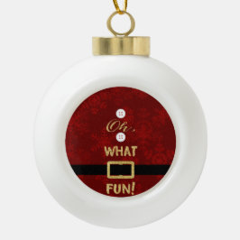 Kerstkerstpak Oh wat een leuk script Keramische Bal Ornament