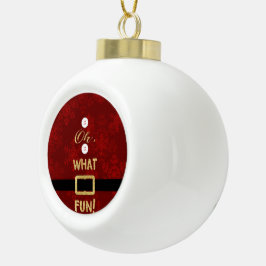 Kerstkerstpak Oh wat een leuk script Keramische Bal Ornament