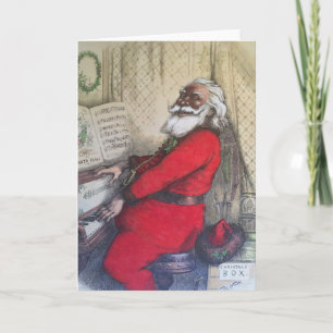 Kerstkerstpannen Vintage Harpers Feestdagen Kaart
