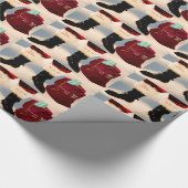 Kerstkerstpapier, afbeelding cadeaupapier (Hoek)