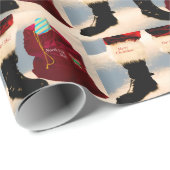 Kerstkerstpapier, afbeelding cadeaupapier (Rol Hoek)
