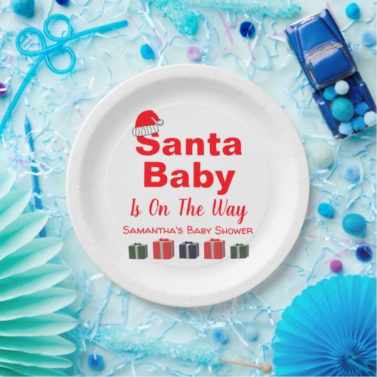 Kerstkerstpapier Bord voor kerstBaby shower Baby (Feest)