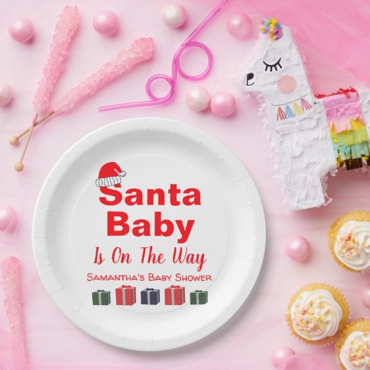 Kerstkerstpapier Bord voor kerstBaby shower Baby (Feest)