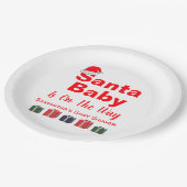 Kerstkerstpapier Bord voor kerstBaby shower Baby (Gekanteld)