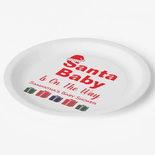 Kerstkerstpapier Bord voor kerstBaby shower Baby (Gekanteld)