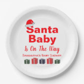 Kerstkerstpapier Bord voor kerstBaby shower Baby (Voorkant)