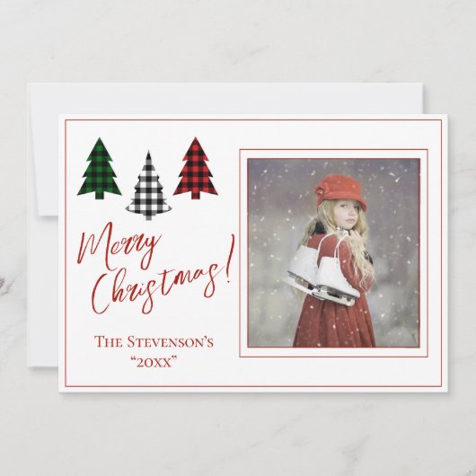 Kerstkerstpasje op maat feestdagenkaart (Voorkant)