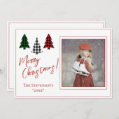 Kerstkerstpasje op maat feestdagenkaart (Voorkant / Achterkant)