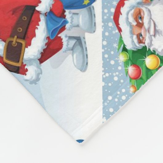 Kerstkerstpatroon Fleece Deken (Hoek)