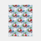 Kerstkerstpatroon Fleece Deken (Voorkant)