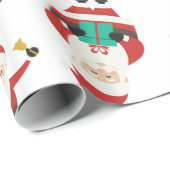 Kerstkerstpatroon voor de kerstman cadeaupapier (Rol Hoek)