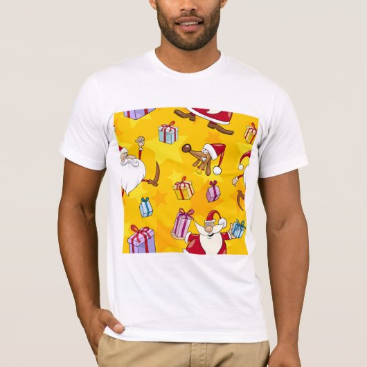 KerstkerstpatroonMannen T-Shirt (Voorkant)