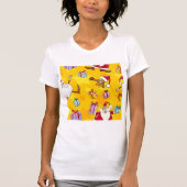 Kerstkerstpatroonvrouwen T-Shirt (Voorkant)