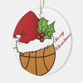 KerstkerstPet op een honkbal Keramisch Ornament (Links)