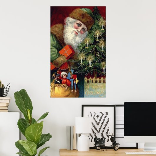 kerstkerstPoster afdrukken Poster (Thuiskantoor)