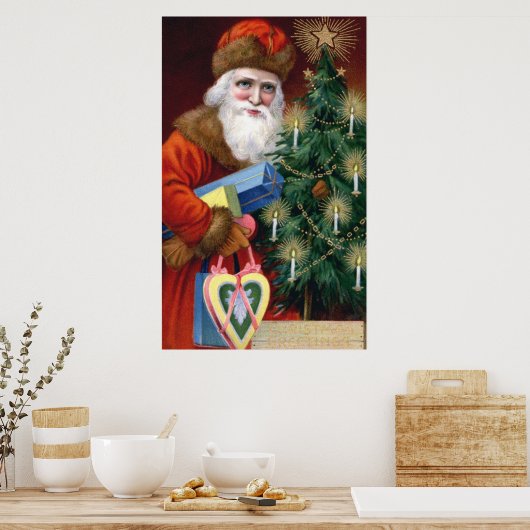  kerstkerstPoster afdrukken Poster (Keuken)