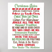 Kerstkerstregels Unieke kerstfeestdag Poster (Voorkant)