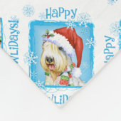 Kerstkerstriham Terrier Fleece Blanket (Hoek)