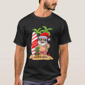 KerstkerstSanta Hawaiian Surfing T Summer Surf T-shirt (Voorkant)