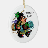 Kerstkerstsieraad met de Krochet Keramisch Ornament (Rechts)